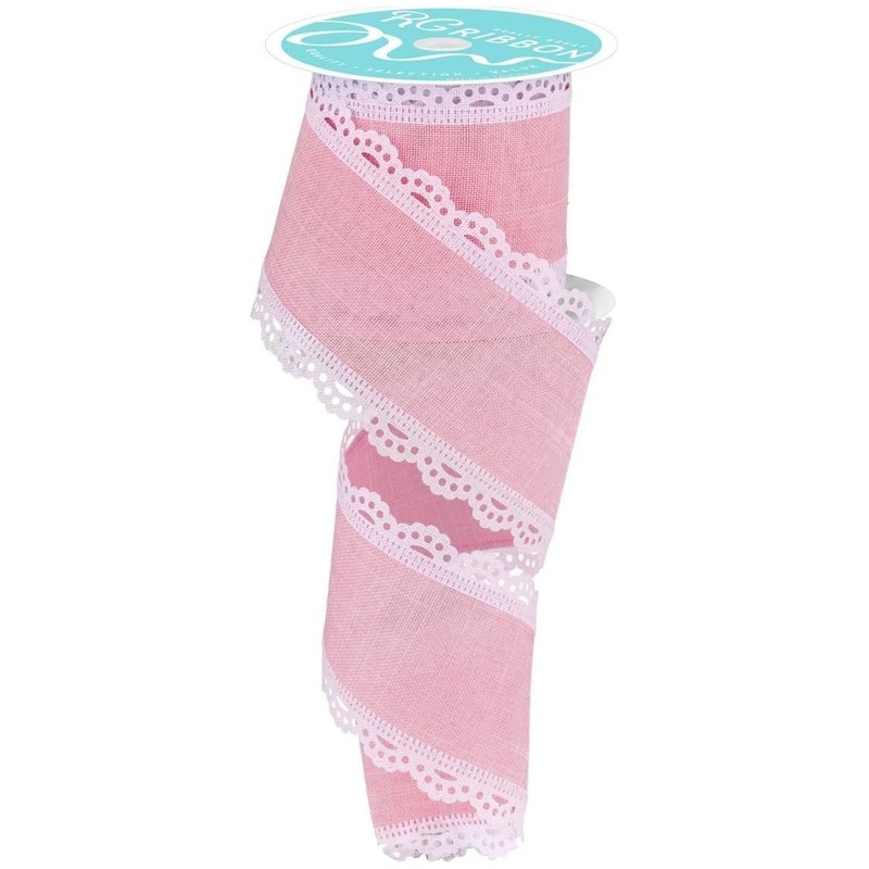 2.5″ Scalloped Edge Ribbon: Light Pink (10 Yard)