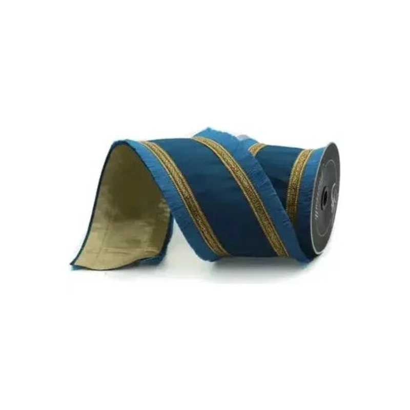 4″ Festival Fringe Ribbon: Turquoise (10 Yards)