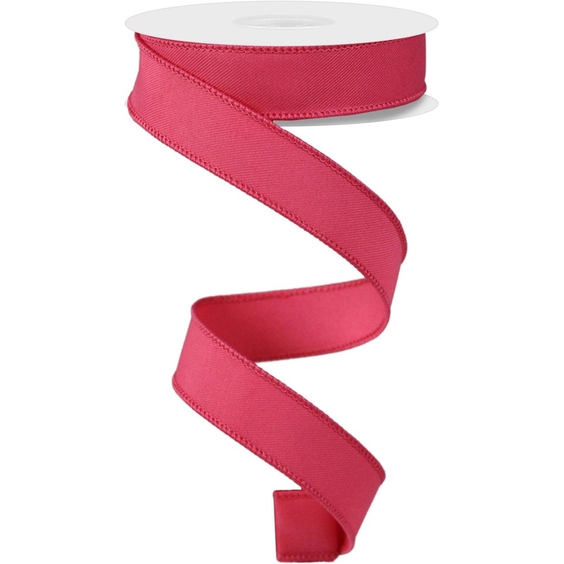 7/8″ Diagonal Weave Ribbon: Hot Pink (10 Yards)