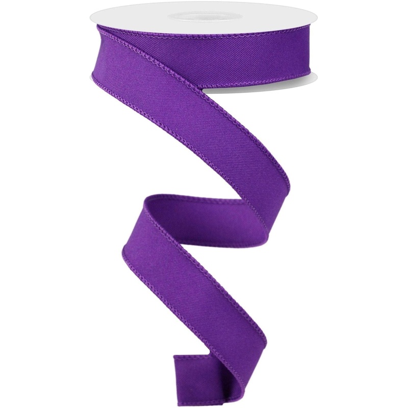 7/8″ Diagonal Weave Ribbon: Purple (10 Yards)