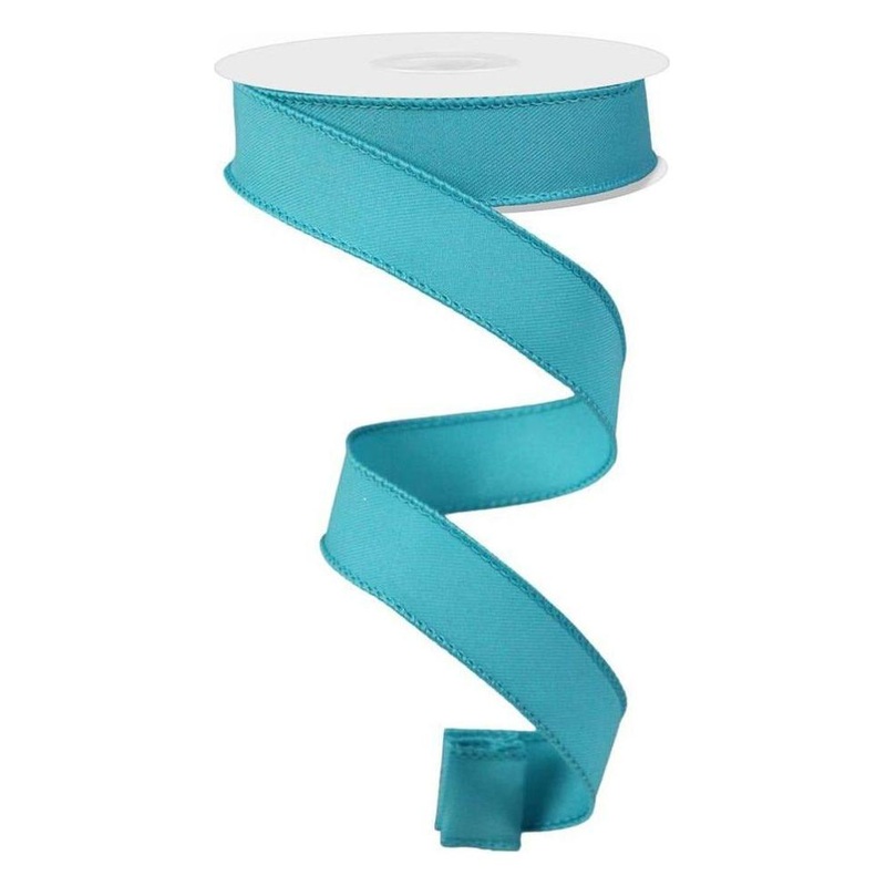 7/8″ Diagonal Weave Ribbon: Turquoise (10 Yards)