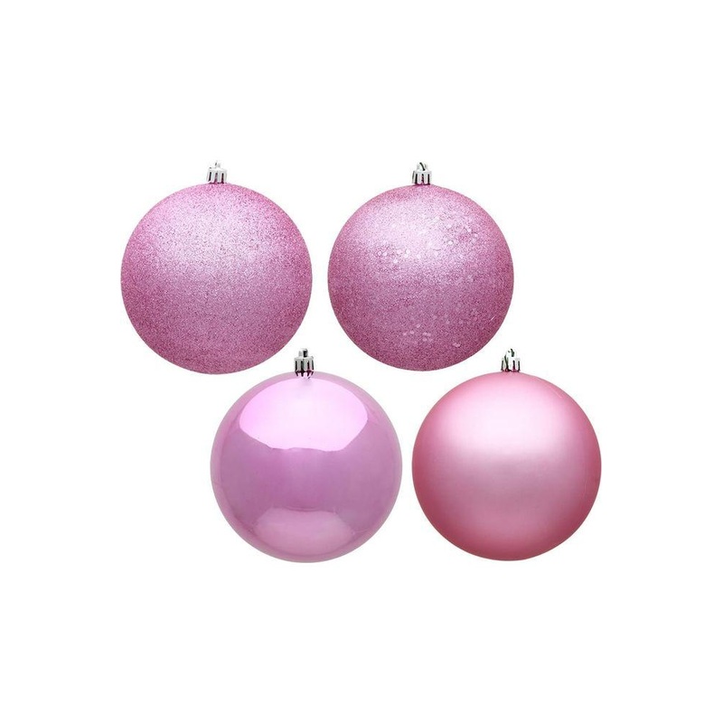 Pink Christmas Ball Ornament Assortment (Set of 20)