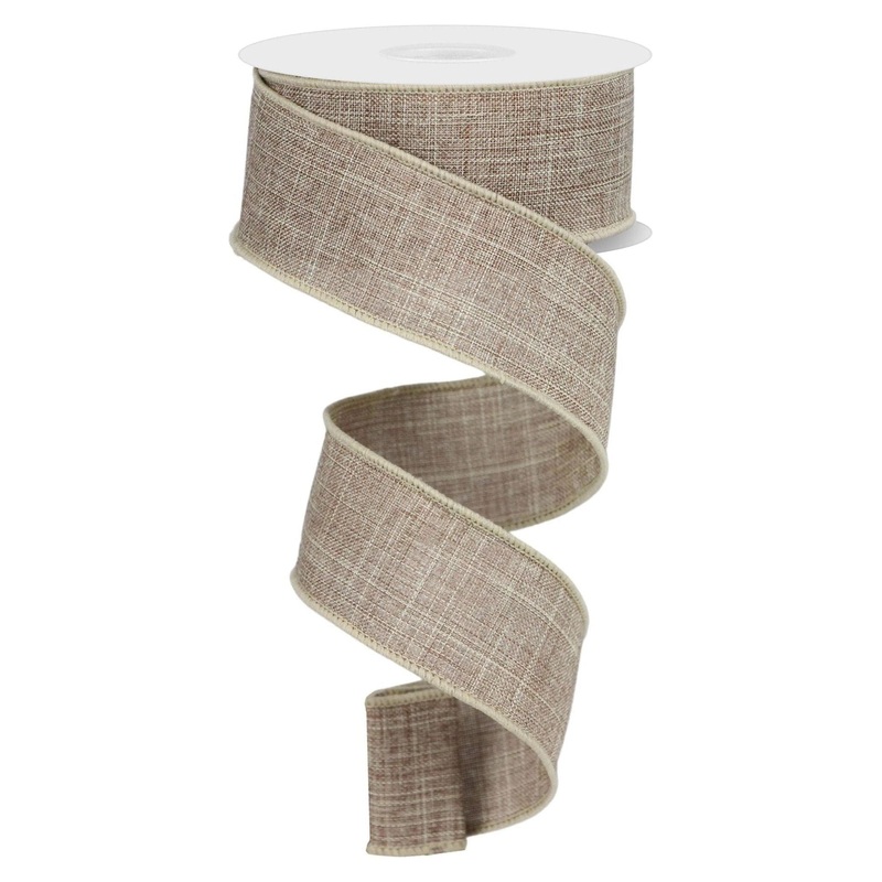 1.5″ Royal Burlap Ribbon: Beige (10 Yard)