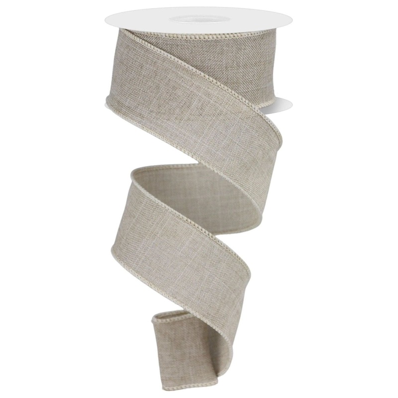 1.5″ Royal Burlap Ribbon: Buff (10 Yard)