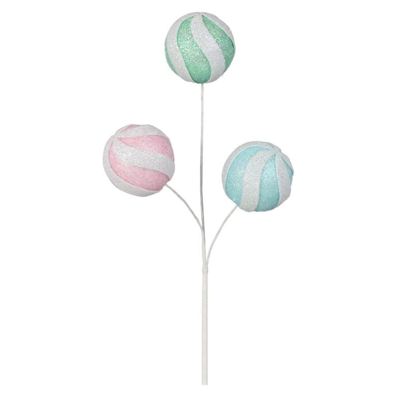 11″ Glitter Ball Spray: Mint/Pink/Blue