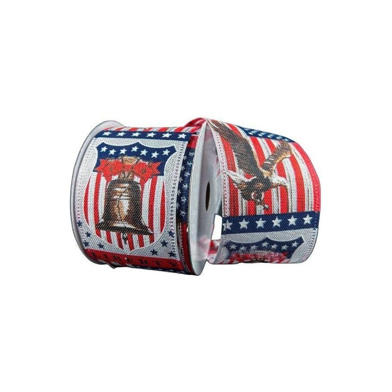 2.5″ Liberty Bell Ribbon: White (10 Yards)