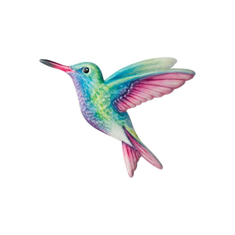 12″ Metal Embossed Sign: Hummingbird