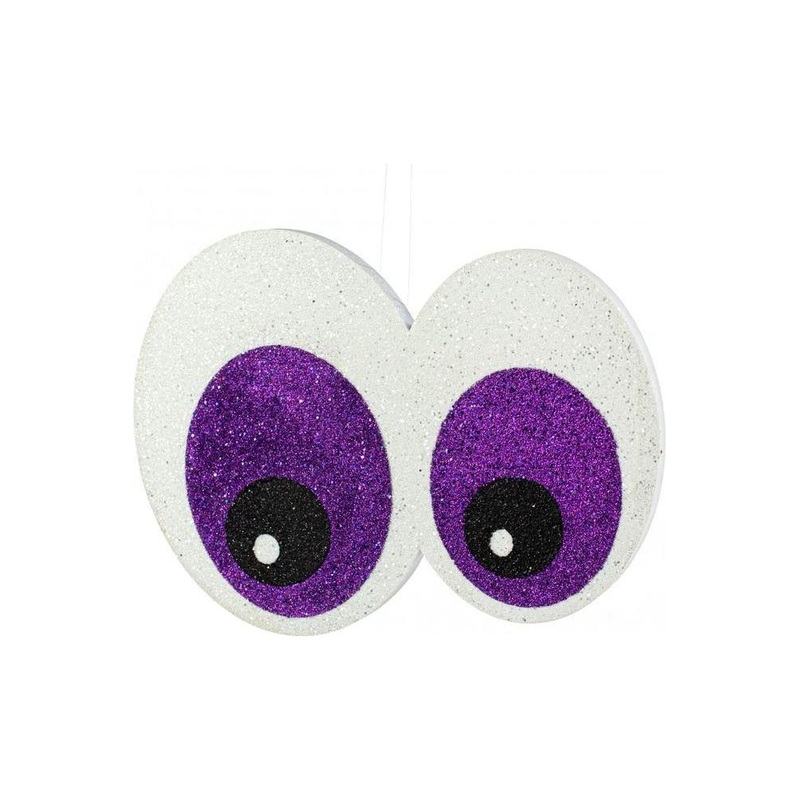 14″ Glitter Eyeballs Ornament Hanger: Purple