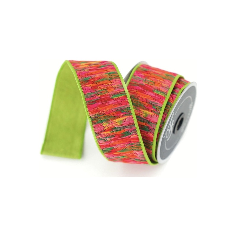 2″ Groovy Loom Ribbon: Apple Green (5 Yards)