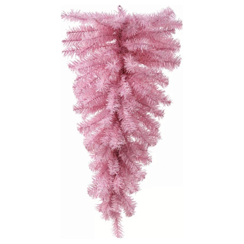 32″ Pink Pine Christmas Teardrop, Unlit