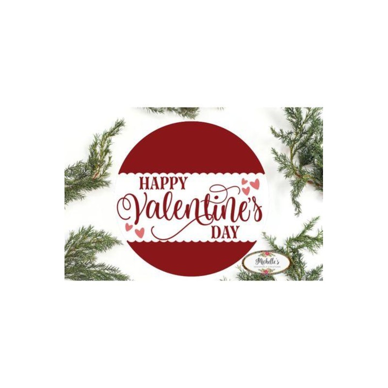 Happy Valentine’s Day Round Metal Sign