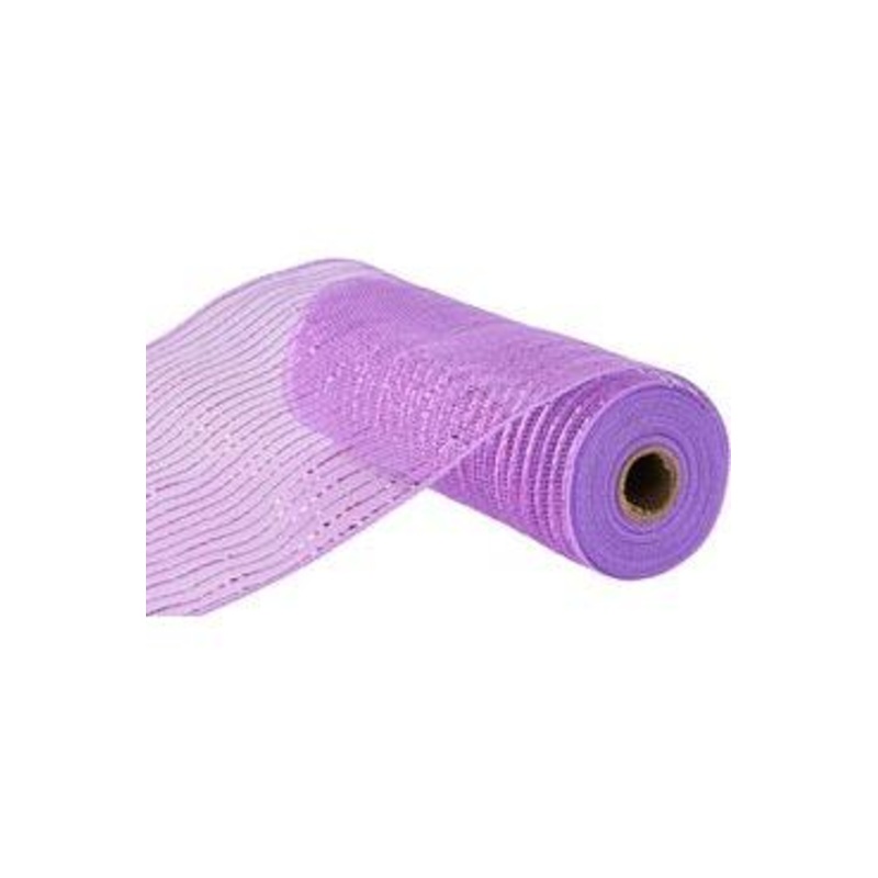 10.25″ Matte Wide Foil Mesh Ribbon: Lavender (10 Yards)