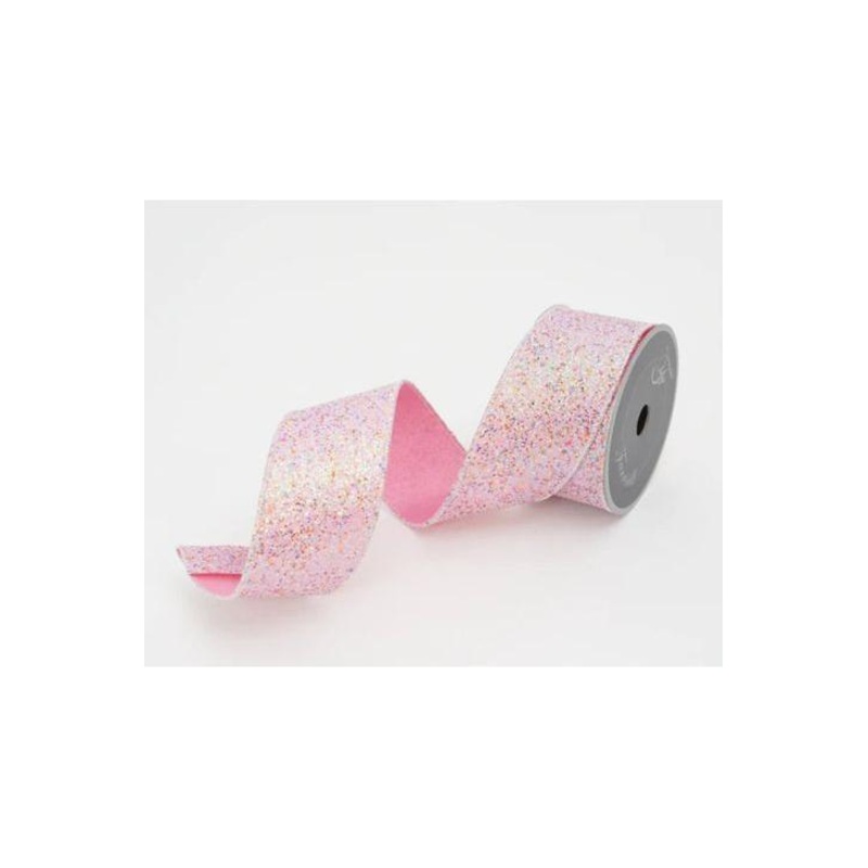 2.5″ Fairy Dust Ribbon: Pink (10 Yards)