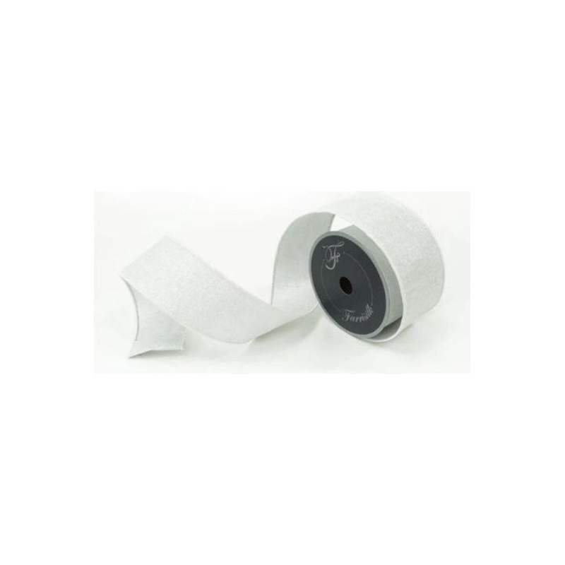 2.5″ Sugar Plum Ribbon: White (10 Yards)