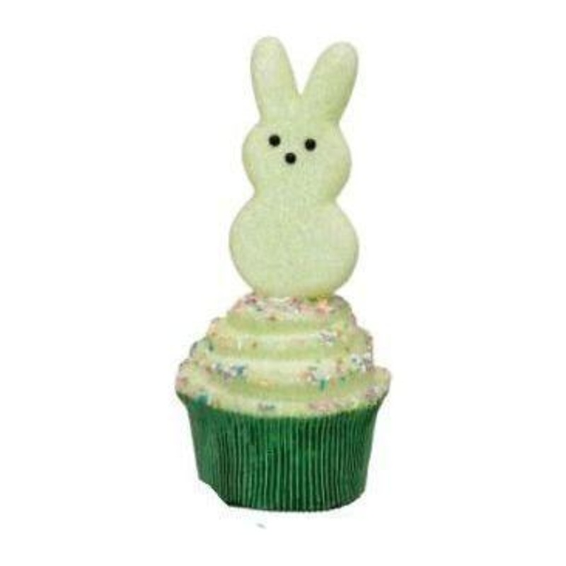 8.5″ Styro Glittered Bunny Peep Cupcake