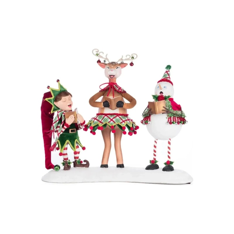 Alfie, Deerdra, And Snowy Christmas Carolers