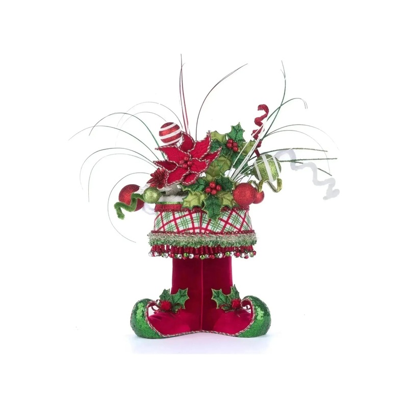 Holly Woods Elf Boots Tabletop Container
