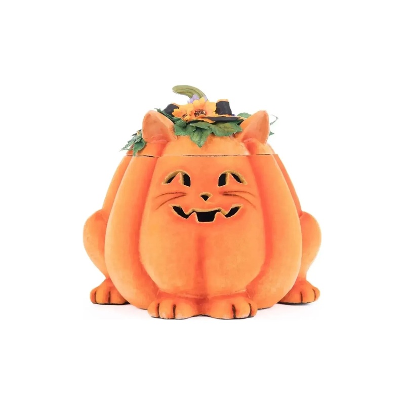 Jackie The Kitty Cat Pumpkin Candy Container