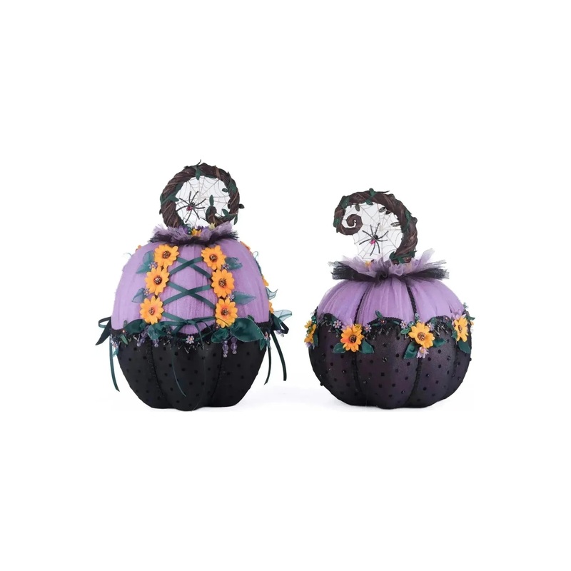 Jacks and Cats Pumpkins Set Of 2