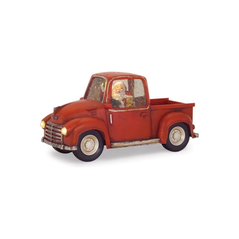 LED Snow Globe Truck with Santa 11.25″L