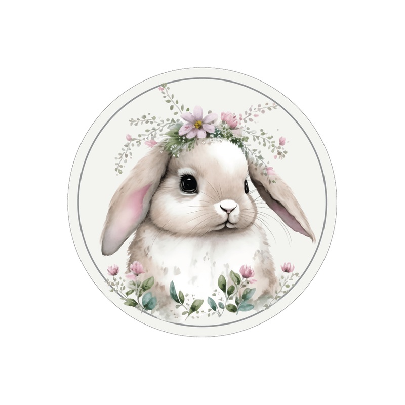 Lop Ear Bunny Easter Round Sign