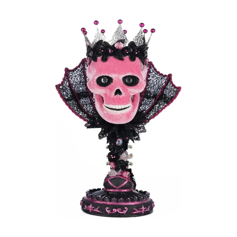 Pink Passion Skull Pillar Candle Holder