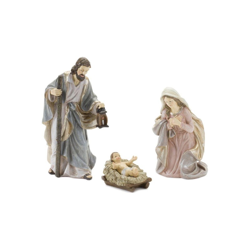 Resin Holy Family Nativity Figurines (Set of 3)
