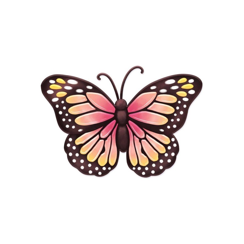 12″ Dark Brown Metal Monarch Butterfly Sign