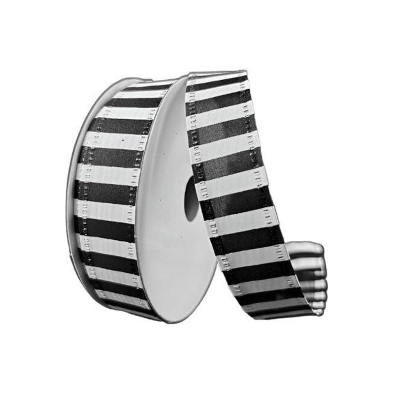 7/8″ Striped Ribbon: Black & White (10 Yards)