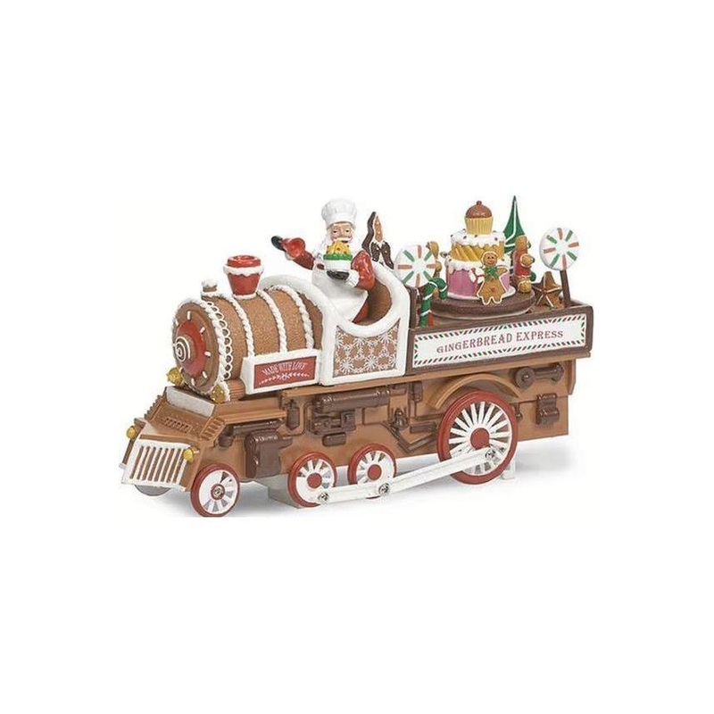 LED Musical Rotating Gingerbread Train