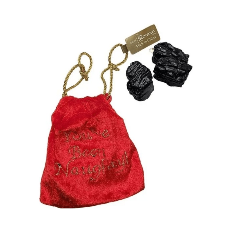 Santa Bag with a Lump Of Coal