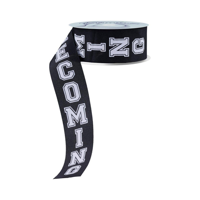 1.5″ Homecoming Ribbon: Black/White (100 Feet)