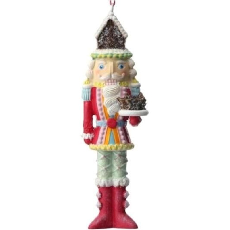 6″ Resin Candy Nutcracker w/Cake Ornament