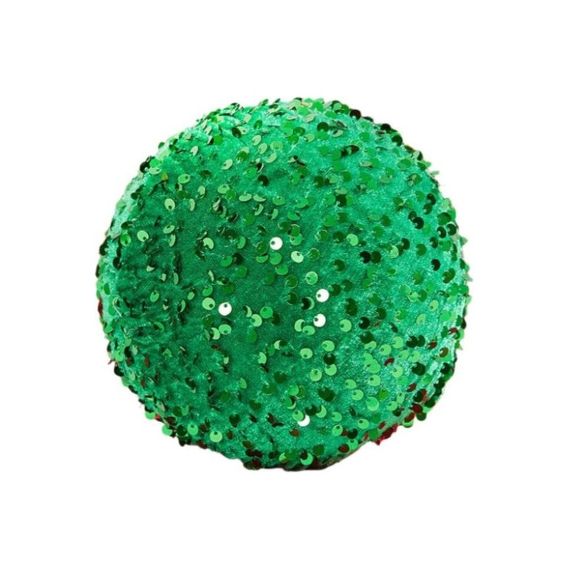 6″ Sequin Ball Ornament: Green