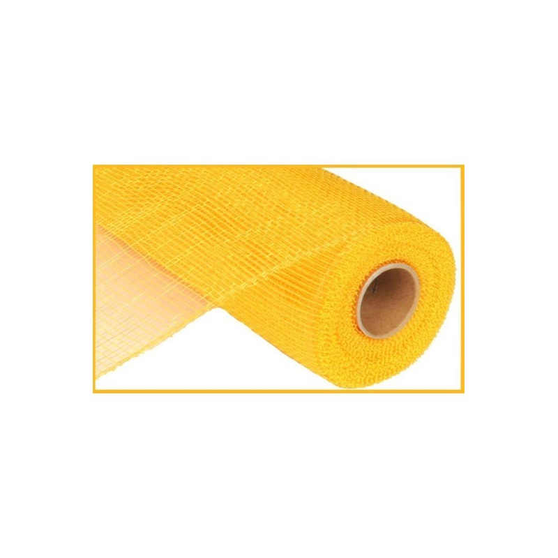 10″ Two Tone Deco Mesh Ribbon: Yellow & Gold