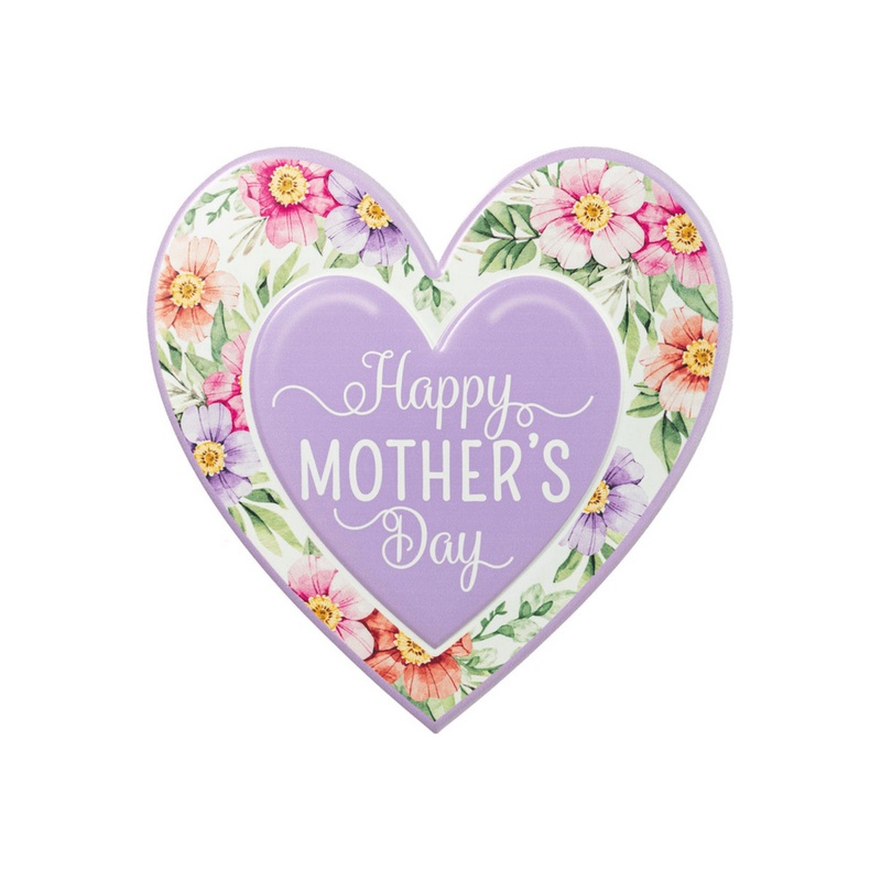 12″ Metal Embossed Heart Hanger: Happy Mother’s Day