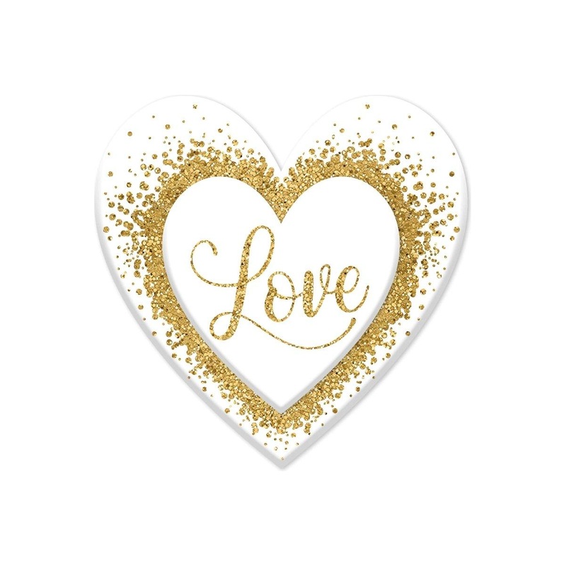 12″ Metal Embossed Heart Hanger: Love