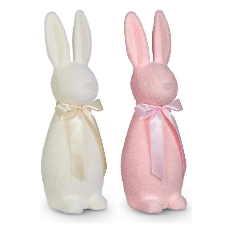 16″ Pale Flocked Bunny