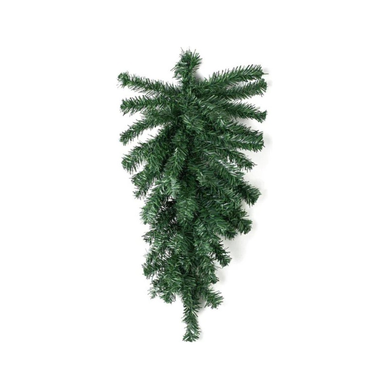 24″ Pine Teardrop Swag, 55 Tips: Two-Tone Green