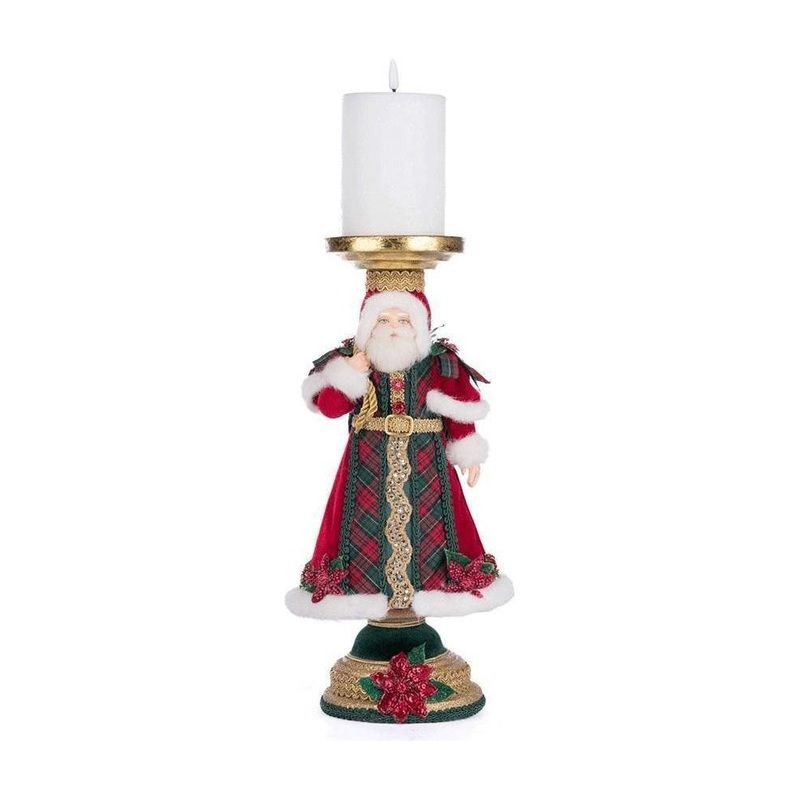 Katherine’s Collection 13.5″ Holiday Magic Santa Candlestick