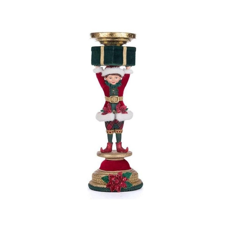 Katherine’s Collection 13″ Holiday Magic Elf Candlestick