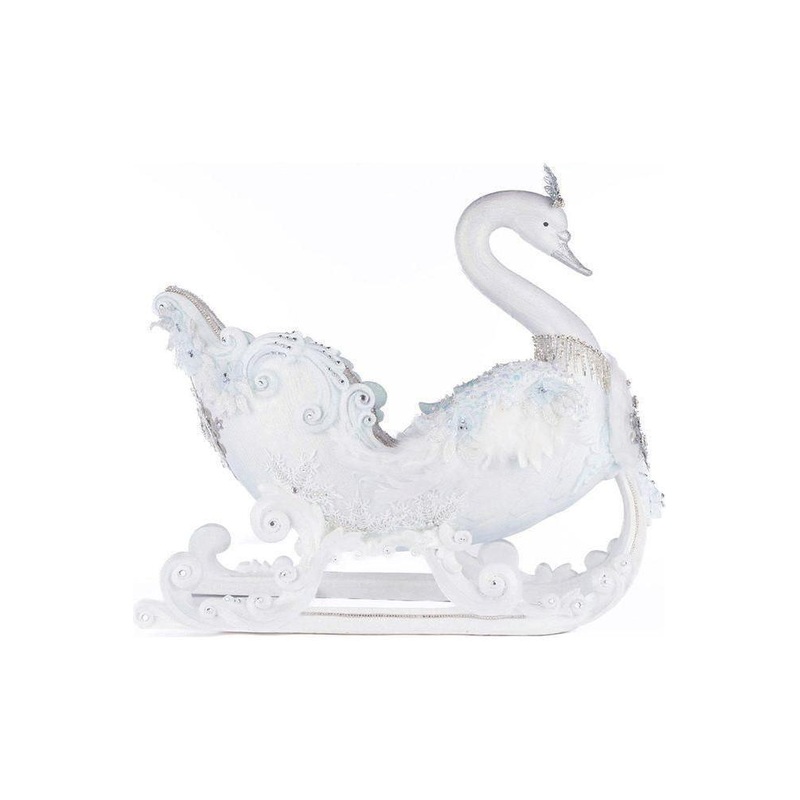 Katherine’s Collection 21″ Dazzling Swan Sleigh