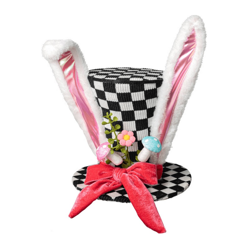 12″ Bunny Ear Top Hat: Checker