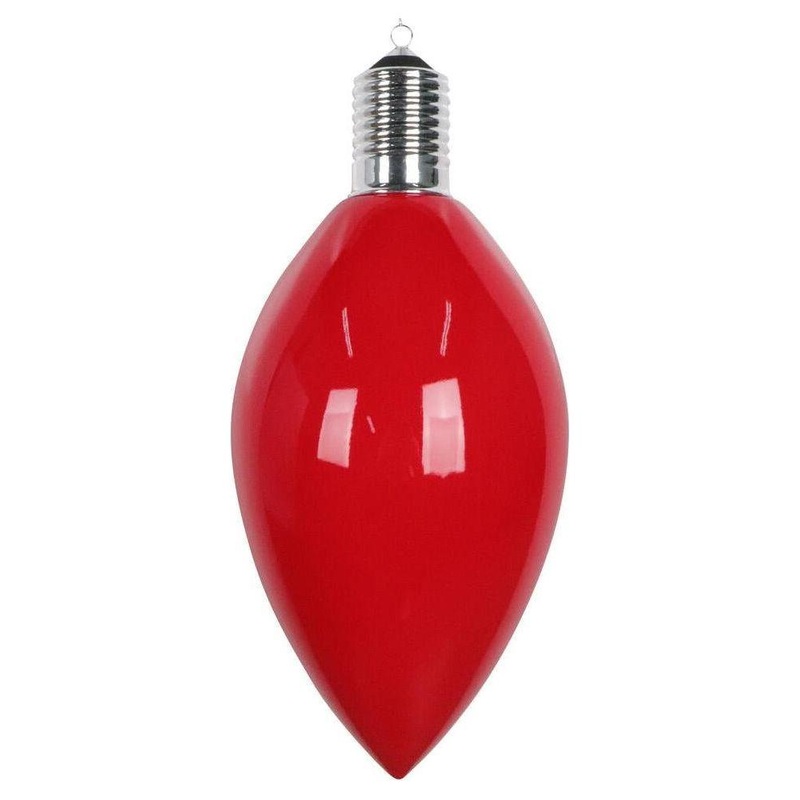 15″ Enamel C9 Bulb Ornament: Red