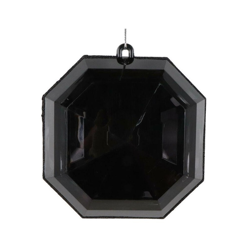 6″ Acrylic Square Jewel Ornament: Black (Set of 2)