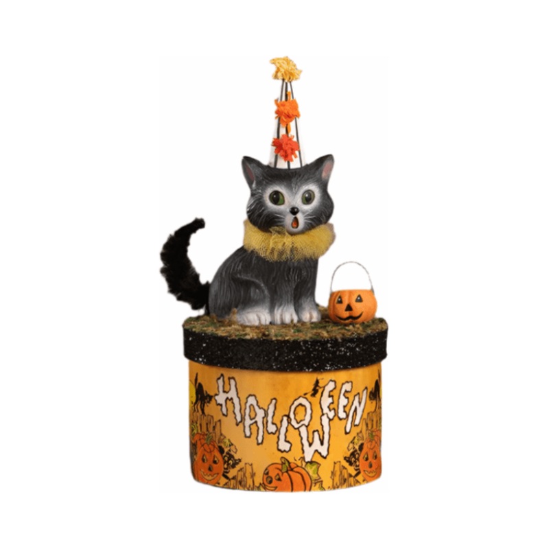 Cecil Cat on Box Collectable Figurine