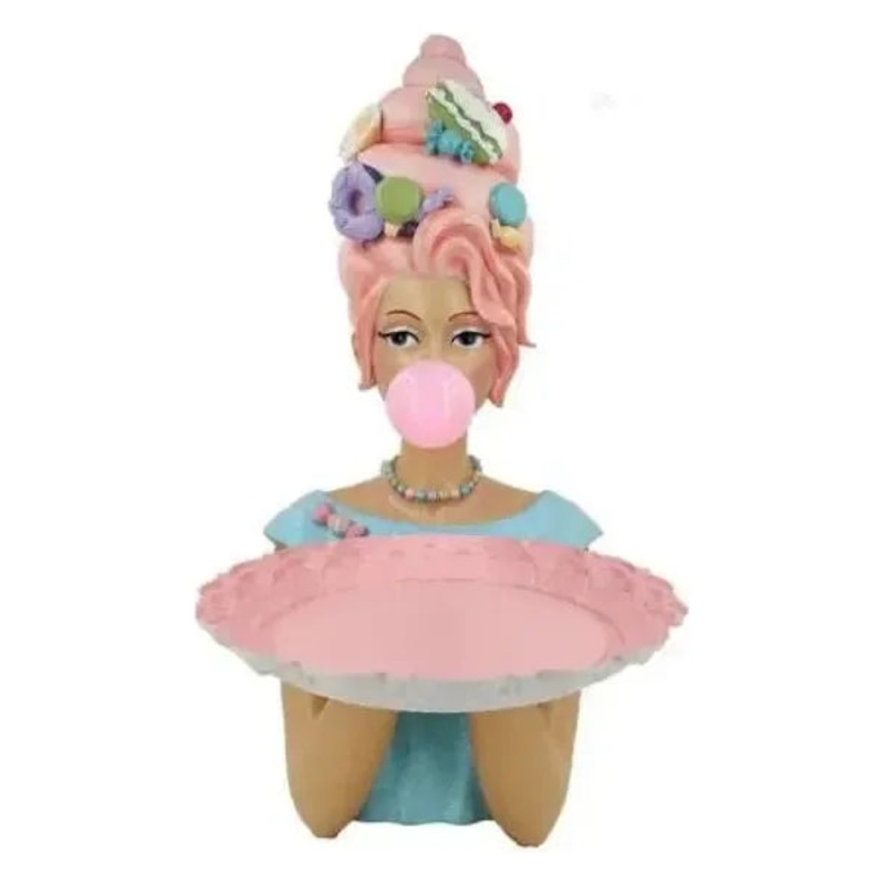 Cotton Candy Bubblegum Queen With Serving Tray
