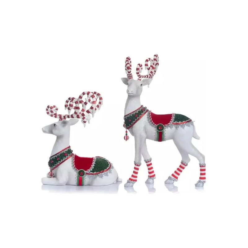 Katherine’s Collection Peppermint Palace Deer Figurine (Set of2)