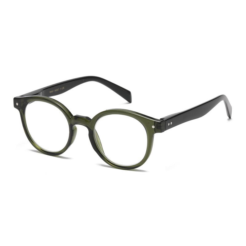 Chic Color-Accented Oval Reading Glasses