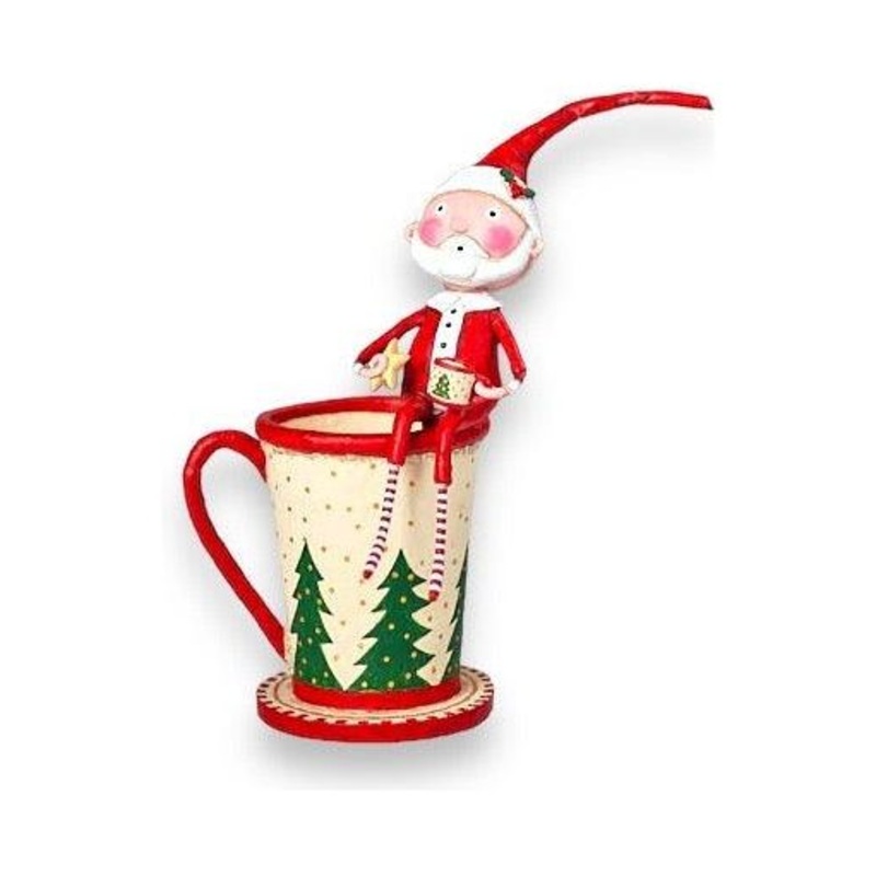 Cocoa and Cookies Santa Figurine